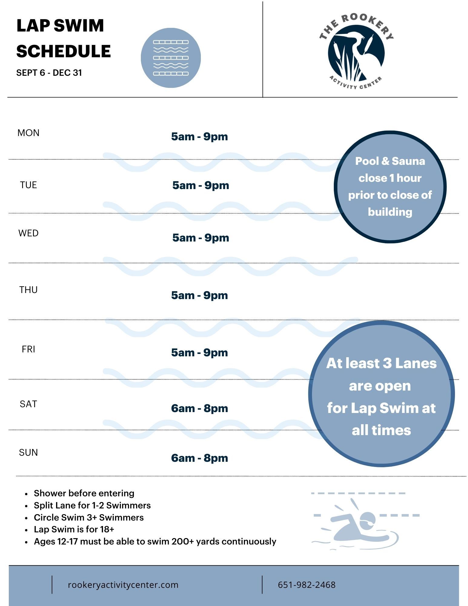 Lap Swim Lino Lakes, MN