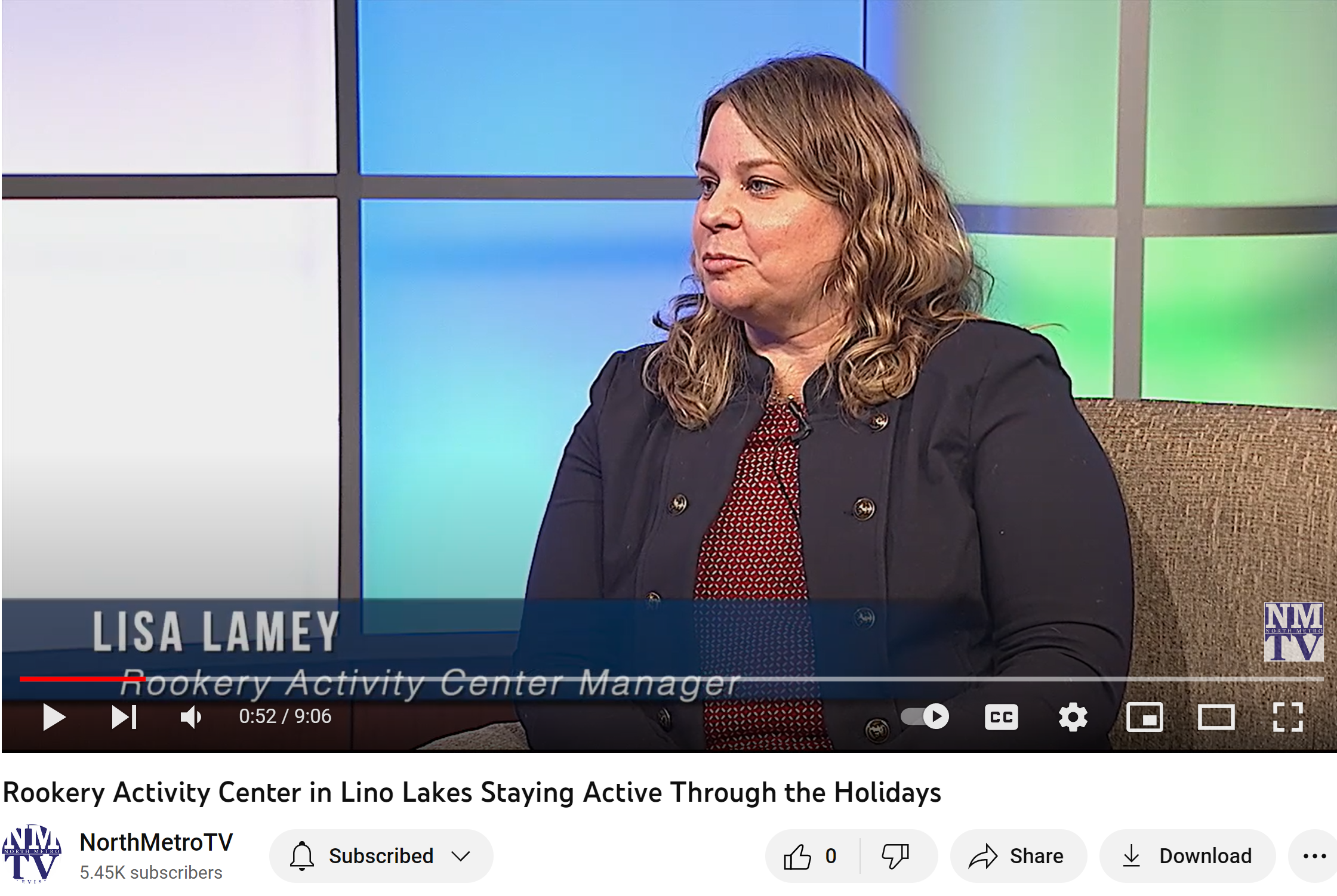 Image of Lisa Lamey being interviewed by North Metro