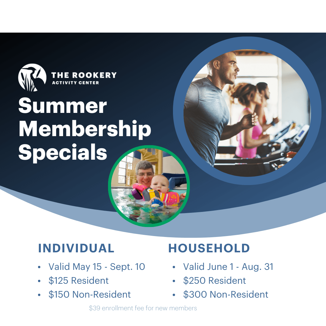 Summer Membership Specials with image of dad and daughter swimming