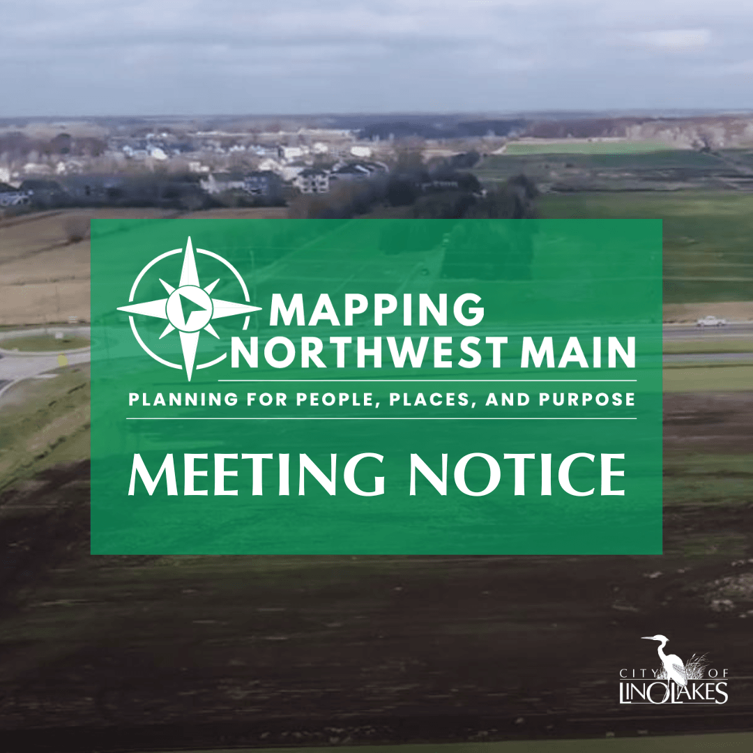 Picture of field with text: Mapping NW Main