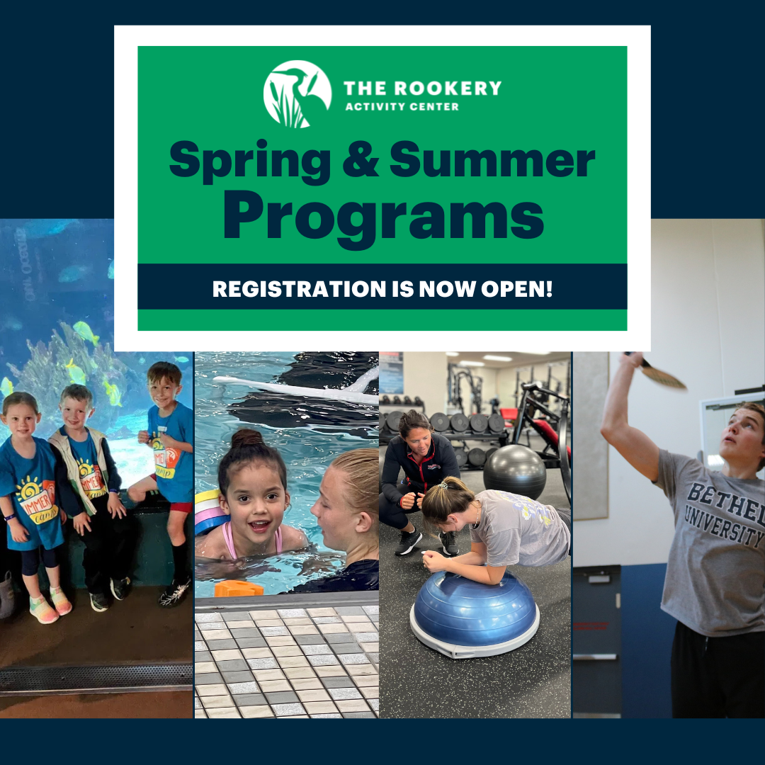 Photos of people doing different activities at The Rookery Activity Center