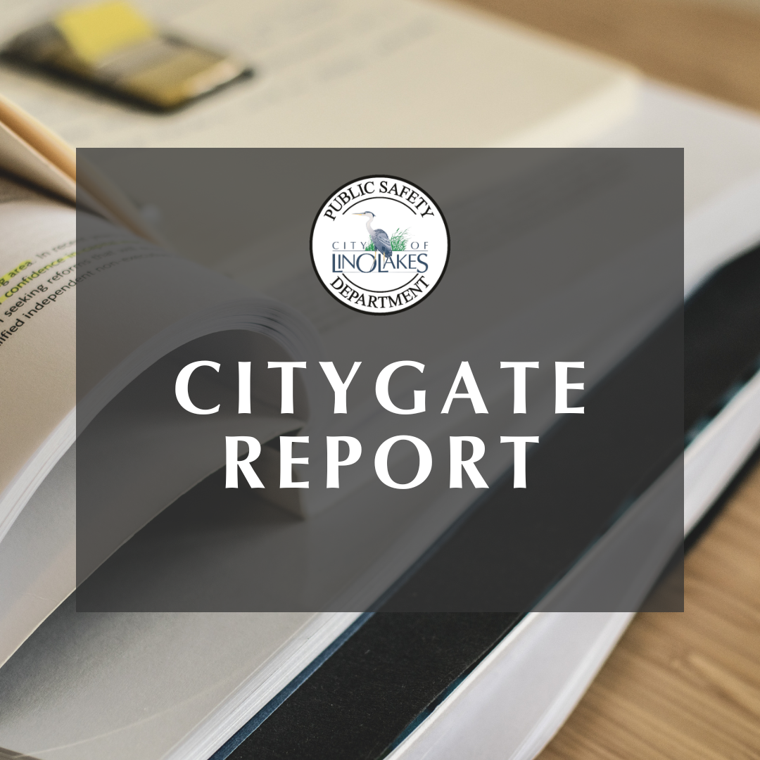 Image of documents with text: Citygate Report
