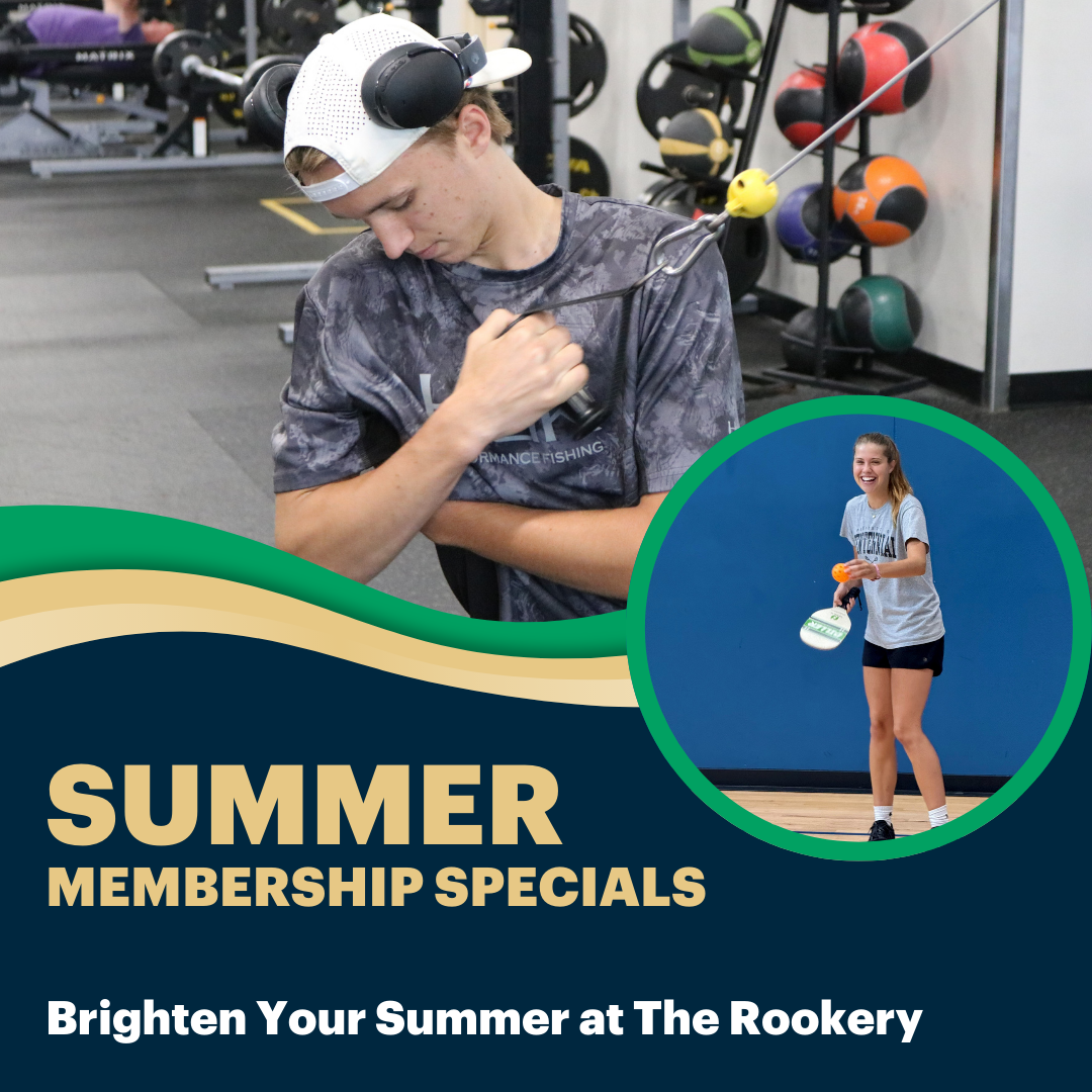 Image of young man in gym and teen girl playing pickleball