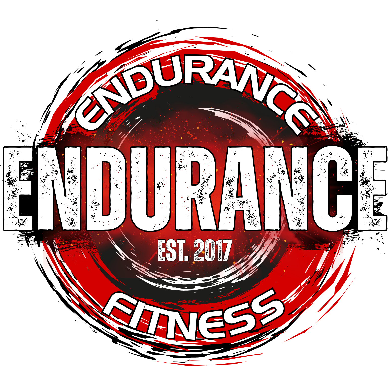 Red and black logo that says: Endurance Fitness